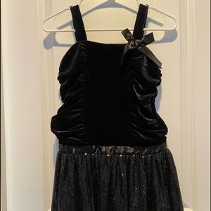 ABS kids girls black velvet sequin dress size 12